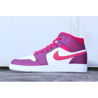 Nike Bayan Air Jordan 1 Mid Gs True Berry/Rush Pembe Basketbol Ayakkabısı Türkiye - WQZ1M9MI